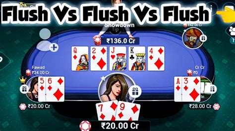 poker f,ush vs flush